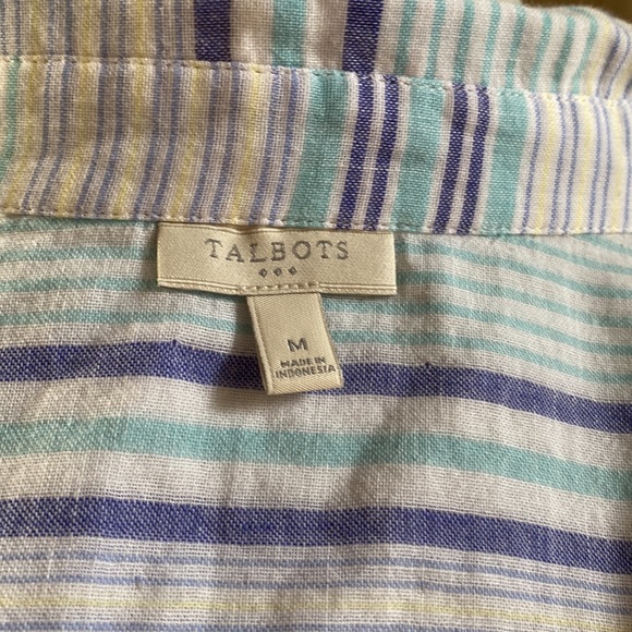 Talbots Striped Button Up Tank - Picture 6 of 6
